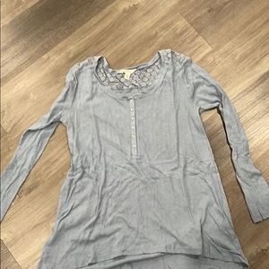 Light Blue long sleeve with lace back detail